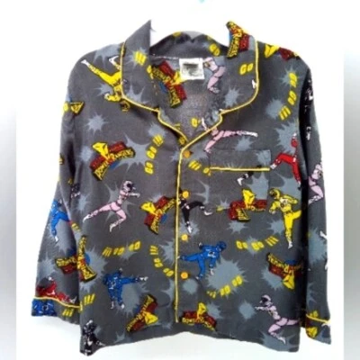 $29.99 • Buy Vintage MMPR Pajama Boys Top Gray Disney Mighty Morphin Power Rangers 7