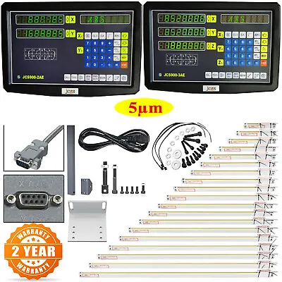 2/3 Axis Digital Readout Linear Scale DRO Display 5µm For Bridgeport/Knee Mill • $45.94