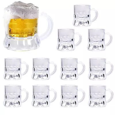 12 Pack 1 Oz Mini Beer Mug Shot Plastic Glasses With Handles For Party Birthday • $19