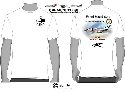 VF-96 Fighting Falcons F-4 Phantom Squadron T-Shirt - USN Licensed Product • $26.95
