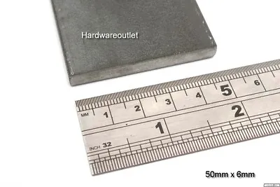 £5.40 • Buy MILD STEEL 6mm Thick FLAT BAR 20 -100 Mm Bandsaw Cut Plate Specials To Order