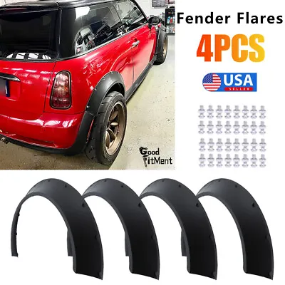 For Mini Cooper 2002-2022 Fender Flares Extra Wide Flexible Wheel Arches Black • $99.04