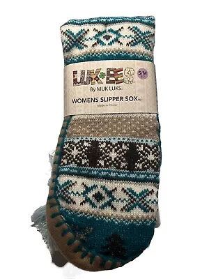 SLIPPER SOCKS  Sox LUK-EES WOMENS Small Medium 5-7 BY Muk Luks • $14.85