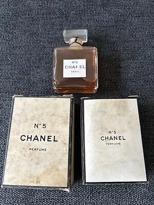 Chanel Perfume No 5 Antique Vtg Size 7 Paris Bottle With Boxes • $99.95