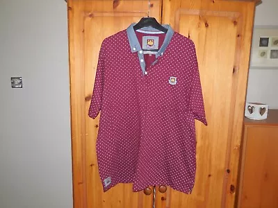 £8.99 • Buy Mens Xxl West Ham United T Shirt Maroon With White Spots In Vgc