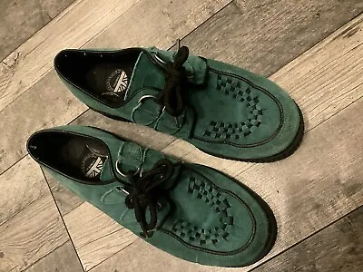 £29.99 • Buy Underground Originals Wulfrun Creeper Leather Suede Shoes - UK 7 Green/black