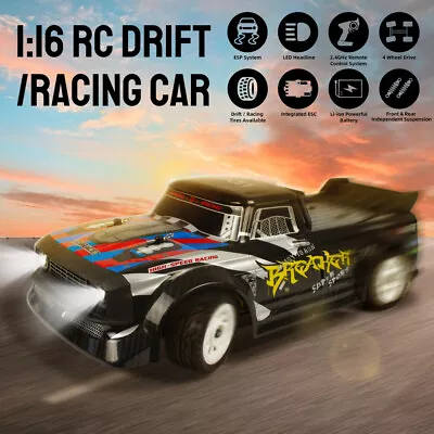 RC Racing Car 2.4G 1:16 4WD Remote Control Drift Car 30KM/H High Speed Car Truck • $54.98