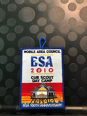 BSA MOBILE AREA COUNCIL 2010 CUB SCOUT DAY CAMP 100th ANN PATCH • $6.92
