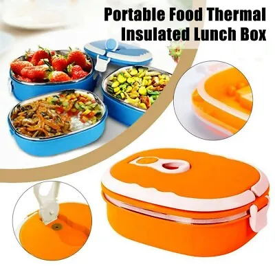 $20.34 • Buy Kids Adults Food Warmer Thermo School Picnic Lunch Box Insulated Food Container