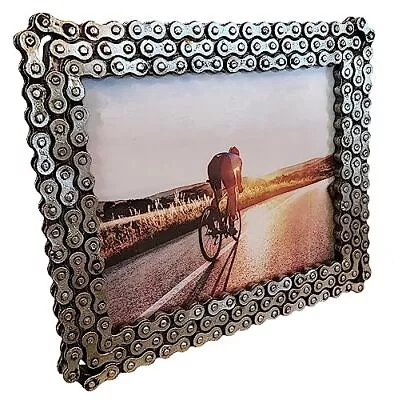 Bicycle/Motorcycle Chain Picture Frame 8  X 10  Photo - Faux Bike Chain Verti... • $45.87