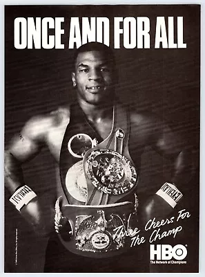 1988 MIKE TYSON HBO BOXING VTG 8X11 Magazine Ad 1980's JNA23 • $5