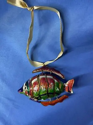 Vintage Antique Metal Home Decor Multicolor Fish Hanging Ornaments Christmas • $17.99