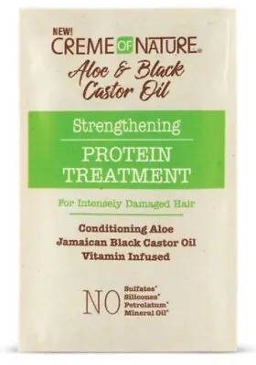 Creme Of Nature Aloe & Black Castor Oil Protein Treatment 1.5 Oz • £3.99