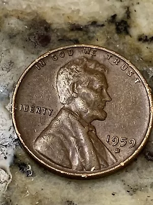 1959 D Lincoln Memorial Penny Wide AM L On Rim (192) • $135