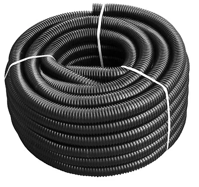 Corrugated Pipe 50mm Flexible Pond Pump Koi Pipe 1 Metre - 30 Metres Black • £6.29
