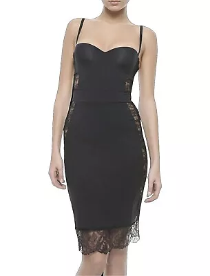 La Perla Shape Allure Dress Black Lace Trim Size 34B • $290