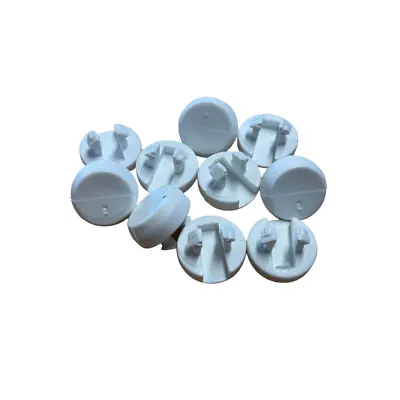 Drain Covers Cap Round Face 10 X White Round UPVC Drainage  For Windows Doors • £2.99