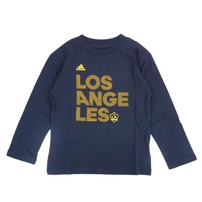 LA Galaxy Adidas MLS Boys Navy Blue  Energize  Long Sleeve  T-Shirt • $7.99