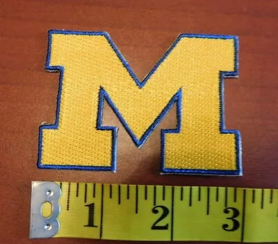$6.99 • Buy Michigan University Wolverines 3”X2” Iron On Embroidered Patch FREE Shipping!!
