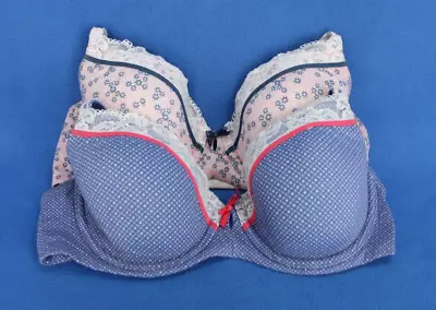 Victoria Secret Body Underwire Lined Demi Bra Bundle Lot Size 34D #E6113 • $15.99