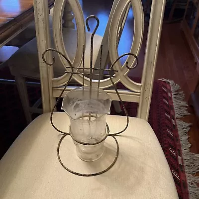 Metal Flower Vase Wall Mount Wall Planter Holder Vintage Funeral Home Decor • $25.99