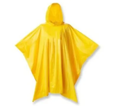 Raincoat Rain Poncho Yellow Schooner Case All Season Unisex Good Quality Durable • $12.99