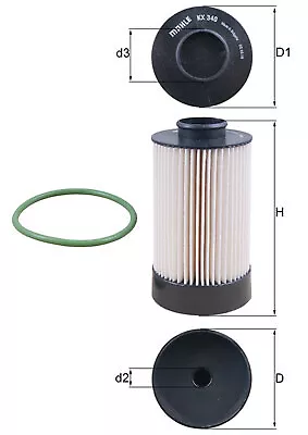 Fuel Filter Fits UAZ PATRIOT 2.3D 2006 On F1AE0481A Mahle Top Quality Guaranteed • $21.87
