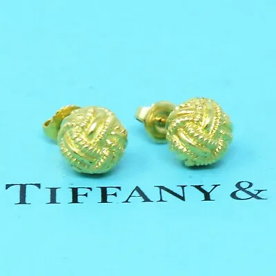 $799 • Buy NYJEWEL Attribute To Tiffany & Co. 14k Gold Love Knot Stud Earrings