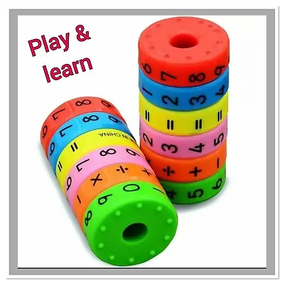 Maths Magnetic Play Set Add Subtraction Times Tables Division Development Skills • £5.99