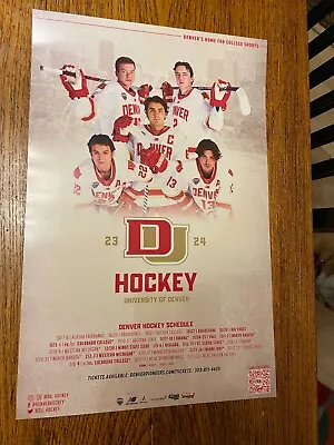 2024 Denver University DU Pioneers Hockey Team Schedule Poster NCAA Champions • $17.99