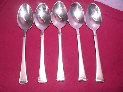 Set Of 5 Mikasa HARMONY Satin Stainless Flatware Teaspoons 6 3/8 GF4 • $32.09