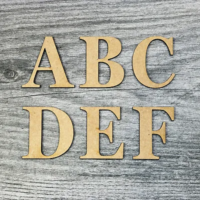LARGE WOODEN LETTERS - Georgia Font - Up To 80cm High - BIG BOLD LETTER CRAFTS • £1.49