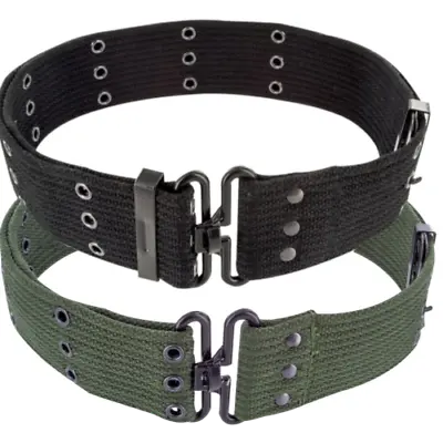 Highlander Cotton Pistol Belt Webbing Belt 2  Army Military Waist Belt Canvas • £11.49