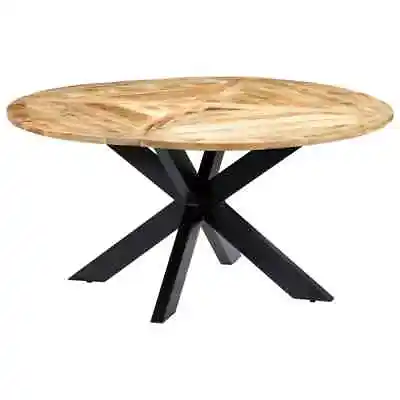 £472.24 • Buy Dining Table Round 150x76 Cm Solid Mango Wood Home Furniture