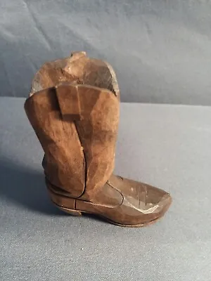 Wooden Mini Cowboy Boot 2 3/4 In • $17