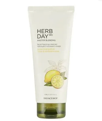 THE FACE SHOP Herb Day 365 Master Blending Face Cleanser 170ml Lemon New Sealed • $9.35