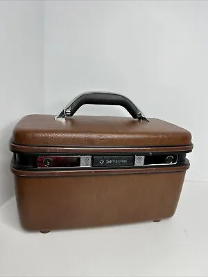 Vintage Samsonite Silhouette Make Up Train Case Luggage Suitcase W/Tray No Key • $37.95