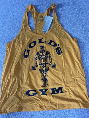 £9.99 • Buy Golds Gym Mens Muscle Sleeveless Workout Tank Top Stringer Vest Large Brand New