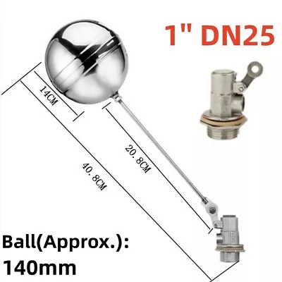 1  Float Ball Valve Dn25 Stainless Steel Float Sensor Valve Water Level Controll • $22.89