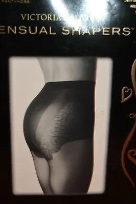 Victoria Secret Sensual Shapers Contour Panty Sheer Pantyhose Medium Sexy BxVS8 • $16.88