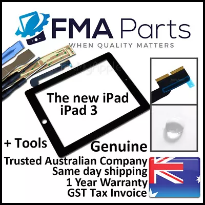 IPad 3 OEM Black Touch Screen Glass Digitizer Front Replacement The New 3G Tools • $31.95