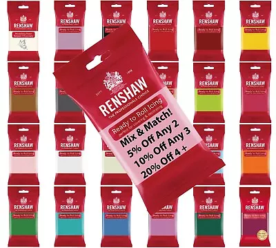 250g RENSHAW  Ready To Roll Icing Sugarpaste Fondant - Mix & Match Special Offer • £3.38