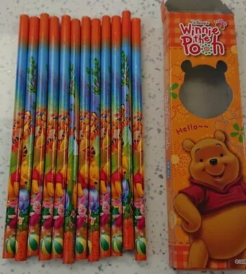 Winnie The Pooh Pencils Multi Colour HB Pack Of 12 - Ideal Party Bag Filler • £2.49