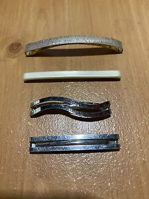 VTG Hair Clips Stay Tight Barrettes  Metal 80s 90s 4 Piece Lot~3”-3.5” • $18.99