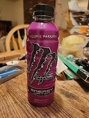 NEW MONSTER HYDRO ENERGY WATER PURPLE PASSION DRINK 1 FULL 20 FLOZ(591mL) BOTTLE • $12