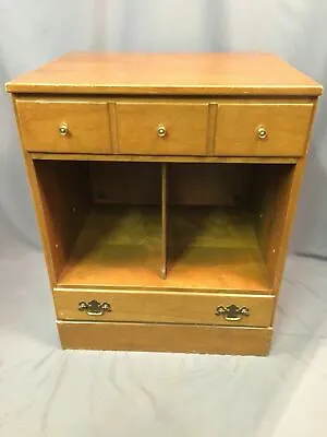 Baumritter Ethan Allen Vintage Nightstand Record Storage End Table Made In USA • $299.99