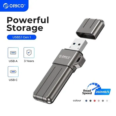 ORICO USB 3.2 Pen Drive 260MB/S Type-C Flash Drive 128GB 64GB 256GB For IPad MAC • $39.99