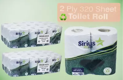 Ecoroll 100% Recycled Eco Toilet Rolls 2ply 320 Sheet 36 Pack • £18.99