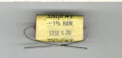 NOS Western Electric Yellow Film Capacitor 535E - .3262uFd 1% • $4.95