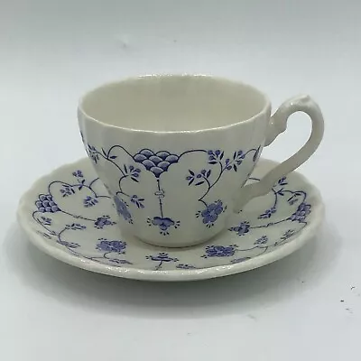 Vintage Myott FINLANDIA Cup & Saucer Set White Blue • $9